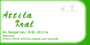 attila kral business card